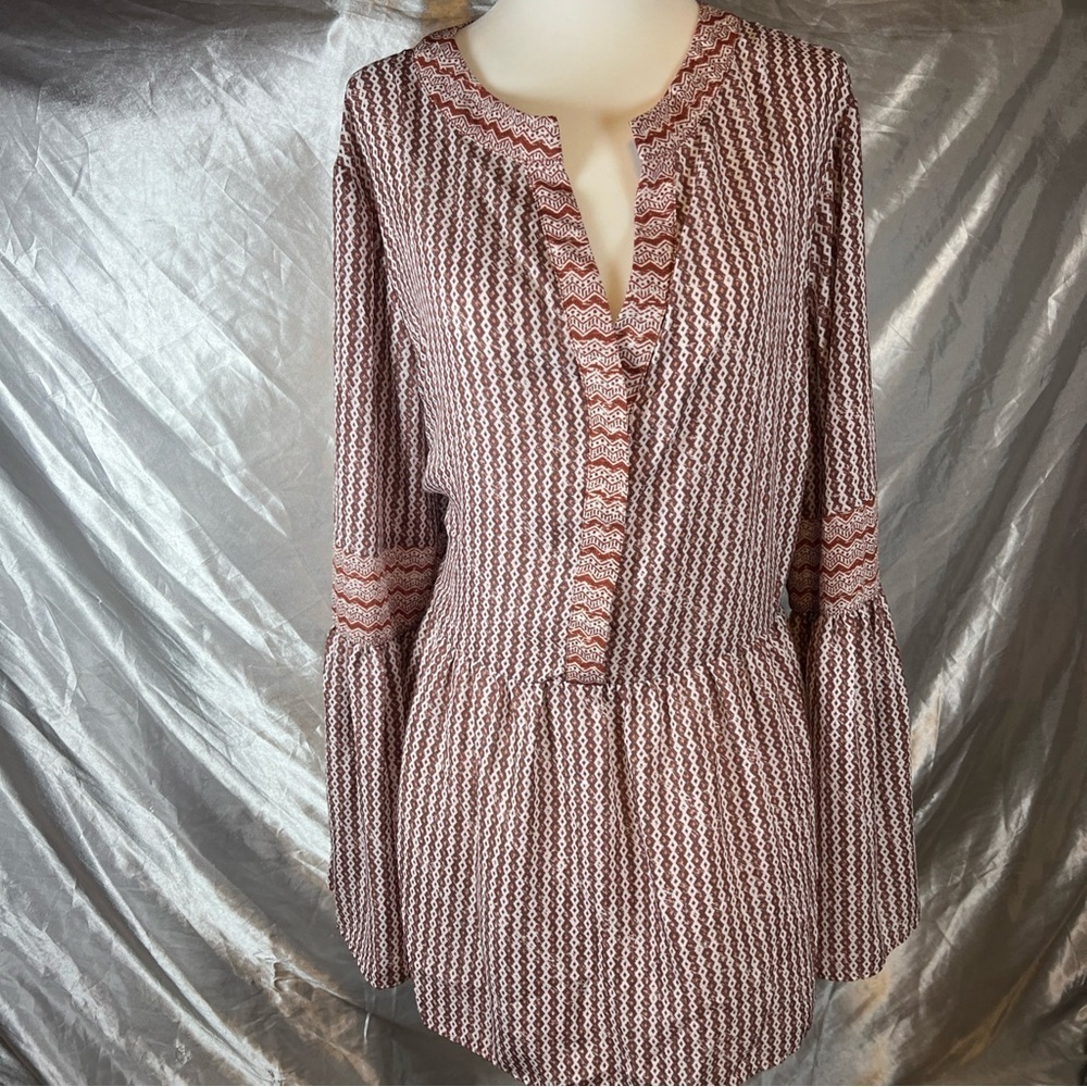 Du Jour Pink and White Patterned Blouse A 0213